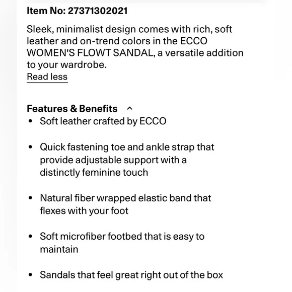 Ecco Flowt Tan and Cream Sandals- size EU 40 (US 9-9.5) - Picture 8 of 9